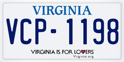 VA license plate VCP1198