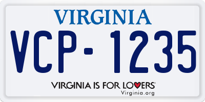 VA license plate VCP1235