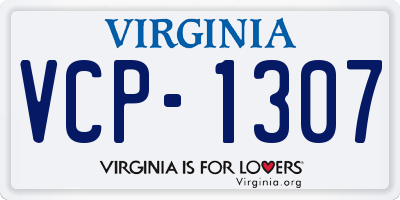 VA license plate VCP1307