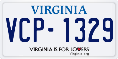 VA license plate VCP1329