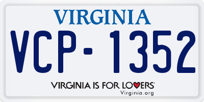 VA license plate VCP1352