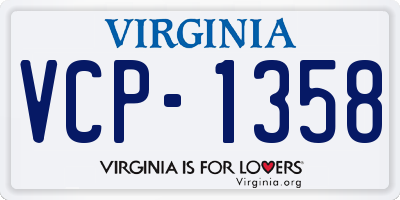 VA license plate VCP1358