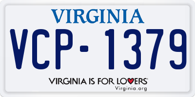 VA license plate VCP1379