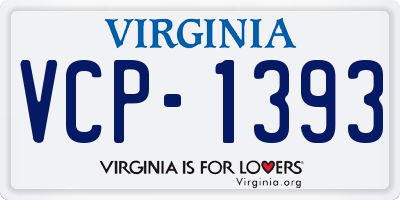 VA license plate VCP1393