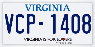 VA license plate VCP1408