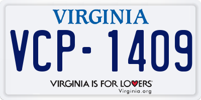 VA license plate VCP1409