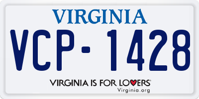 VA license plate VCP1428