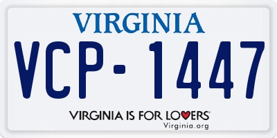 VA license plate VCP1447