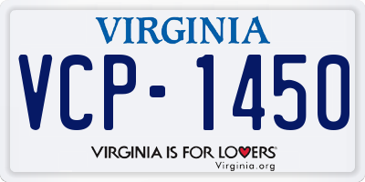 VA license plate VCP1450
