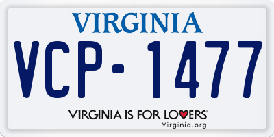 VA license plate VCP1477