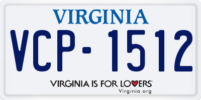 VA license plate VCP1512