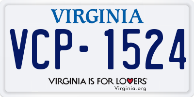 VA license plate VCP1524