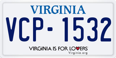 VA license plate VCP1532