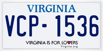 VA license plate VCP1536