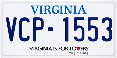 VA license plate VCP1553