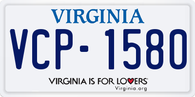 VA license plate VCP1580