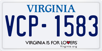 VA license plate VCP1583