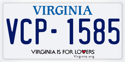 VA license plate VCP1585