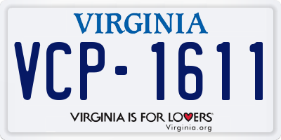 VA license plate VCP1611
