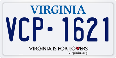 VA license plate VCP1621