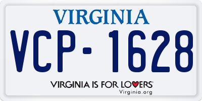 VA license plate VCP1628
