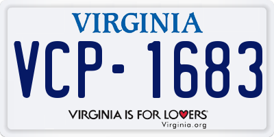VA license plate VCP1683