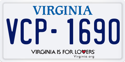 VA license plate VCP1690