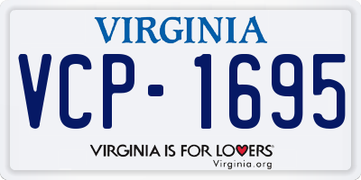 VA license plate VCP1695