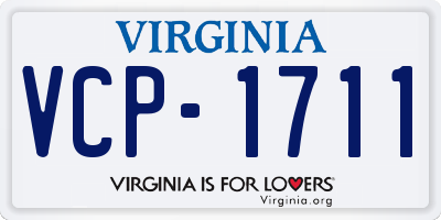 VA license plate VCP1711