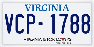 VA license plate VCP1788