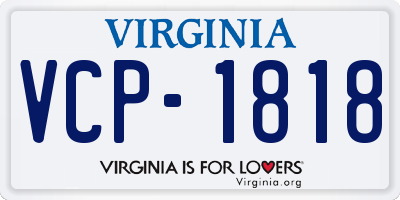 VA license plate VCP1818