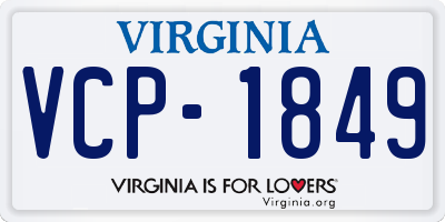 VA license plate VCP1849