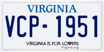 VA license plate VCP1951