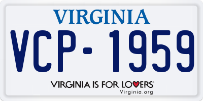 VA license plate VCP1959