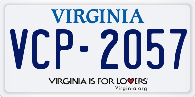 VA license plate VCP2057
