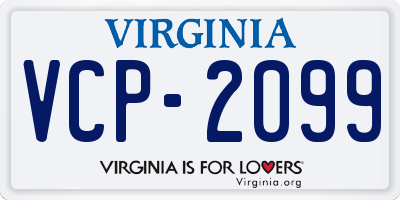 VA license plate VCP2099