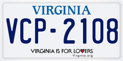 VA license plate VCP2108
