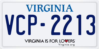 VA license plate VCP2213