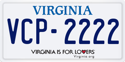 VA license plate VCP2222
