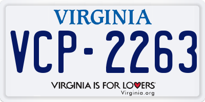 VA license plate VCP2263