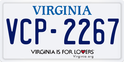 VA license plate VCP2267