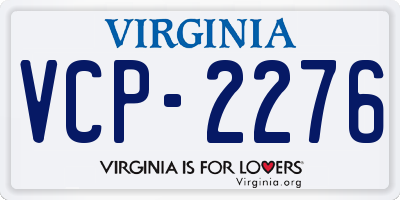 VA license plate VCP2276