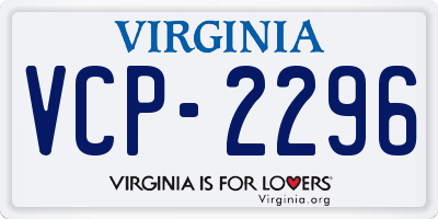 VA license plate VCP2296