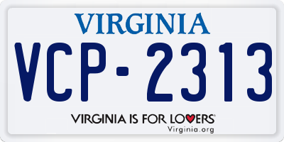 VA license plate VCP2313