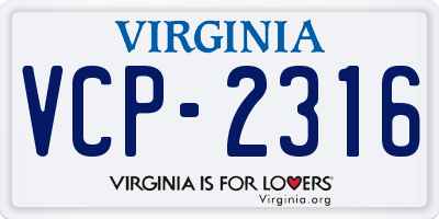 VA license plate VCP2316