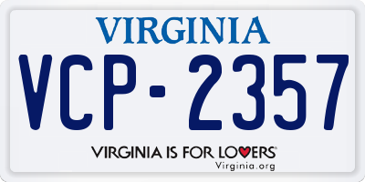 VA license plate VCP2357