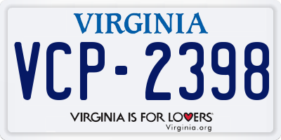 VA license plate VCP2398