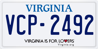 VA license plate VCP2492