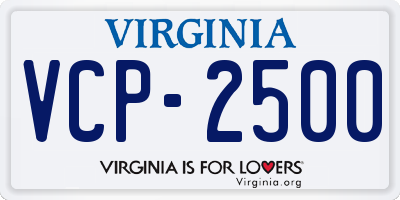 VA license plate VCP2500
