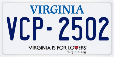 VA license plate VCP2502